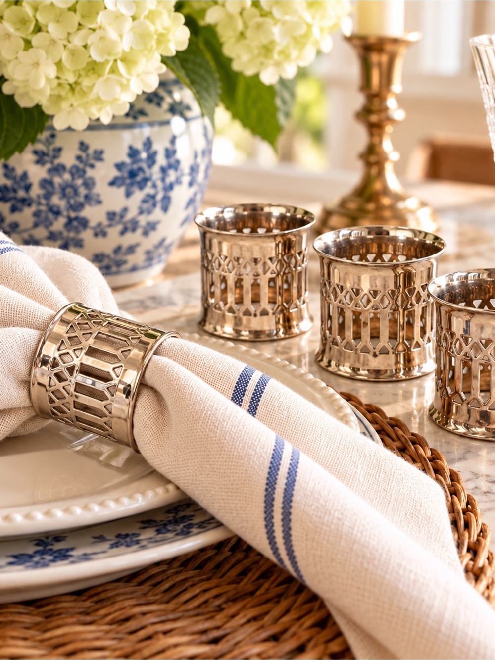 Vintage William Adams Silver-Plated Napkin Rings – Set of 4 with Original Box